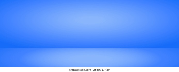 Fundo azul limbo. Abstrato gradiente de estúdio bg. Banner moderno com espaço vazio para texto publicitário. Ilustração vetorial