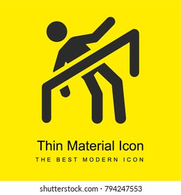 Limbo bright yellow material minimal icon or logo design