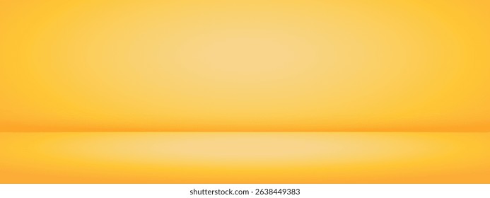Limbo yellow background. Abstract studio gradient bg. Modern banner with empty space for advertising text. Vector illustration
