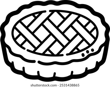 Limburg pie doodle vector icon and illustration