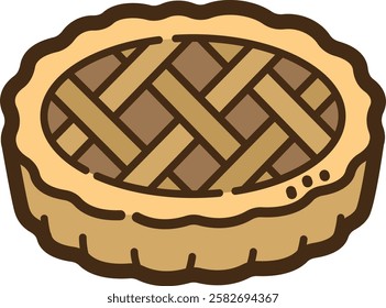 Limburg pie vector doodle illustration and graphic