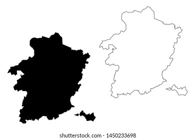 Limburg Province (Kingdom of Belgium, Provinces of Belgium, Flemish Region) map vector illustration, scribble sketch Limburg map