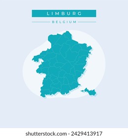 Limburg Province (Kingdom of Belgium, Provinces of Belgium, Flemish Region) map vector illustration, scribble sketch Limburg map