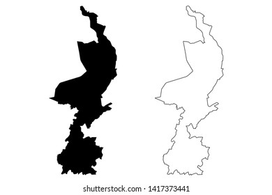 Limburg province (Kingdom of the Netherlands, Holland) map vector illustration, scribble sketch Limburg map