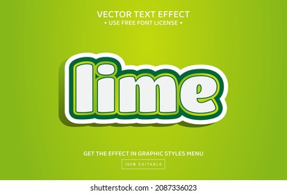 Lime 3D editable text effect