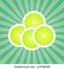 Lime abstract background vector with burst