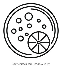 Lime aliment cream soup icon outline vector. Restaurant gourmet. Stew savory fare
