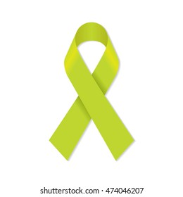 Lime awareness ribbon