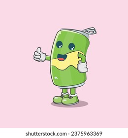 ilustración de mascota vectorial del frasco de cal 
