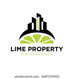 Design de logotipo de construção de cal. Minimalista e Moderno. Ilustração vetorial