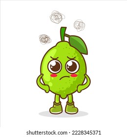 Lime character cartoon with angry gesture
