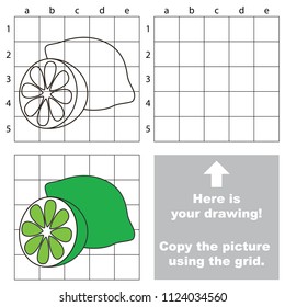 Lime Citrus, the educational game with simple game level. Copy the picture.