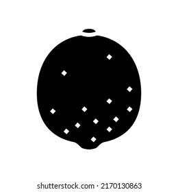 lime citrus glyph icon vector. lime citrus sign. isolated contour symbol black illustration