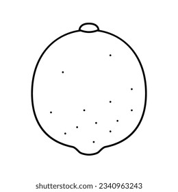lime citrus line icon vector. lime citrus sign. isolated contour symbol black illustration