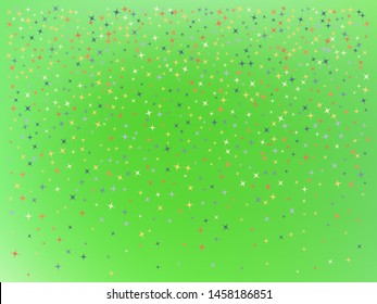 Lime color background. Stars confetti. Liquid colorific idea. Stars confetti. Background confetti with stars.