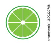 Lime cross section flat icon for fruit app. Can be used for Web, Mobile, Infographic and Print. EPS 10 Vector illustration.
