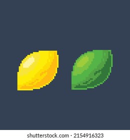 lima con color diferente en el estilo de arte de píxeles