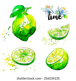 lime ,each element on a separate layer