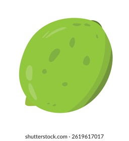 Lime. Flat vector, clipart illustration isolated on white background.