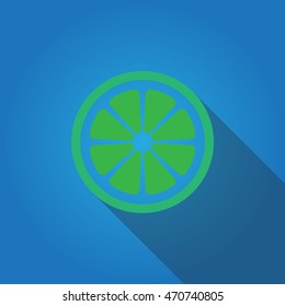 lime flat vector icon