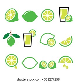 lime - food icons set