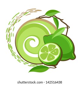 Lime. Fruit background for design.