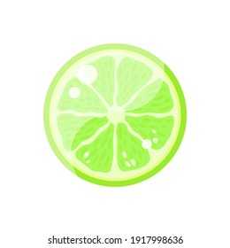Frutos de limón al estilo de las caricaturas que representan la mitad de cítricos jugosos y frescos aislados de fondo blanco. Ilustración vectorial.