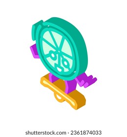 lime fruit fitness character isometric icon vector. lime fruit fitness character sign. isolated symbol illustration