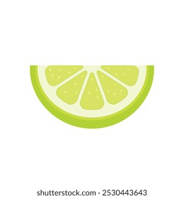 Lime fruit icon in flat style. Organic fruits vector illustration on isolated background. Vitamin C food sign business concept.
