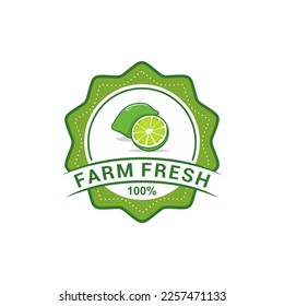 Lime Fruit Logo Vector Template