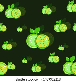 lime fruit pattern in a vector