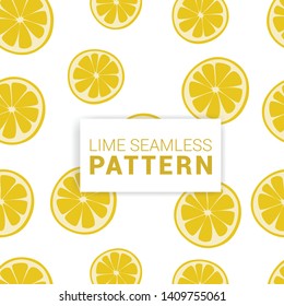 Lime fruit seamless patterns. Vector illustration lime fruit design. Abstract seamless lime fruit pattern on white background. - Vector