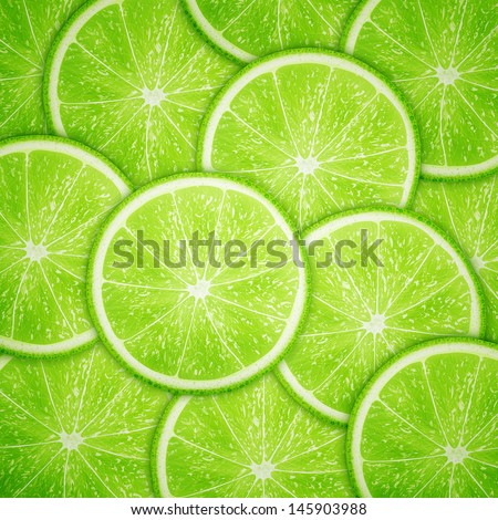 Lime fruit slices background eps10 vector illustration