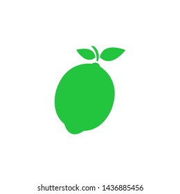 lime fruit vector logo design