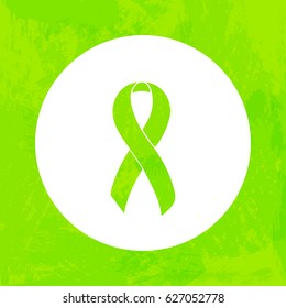 Green Awareness Ribbon Depression Gastroparesis Glaucoma Stock Vector ...