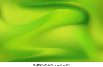 Lime green background. Bright smooth aesthetic bg. Organic wave texture. Vector illustration. EPS 10.