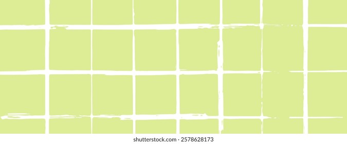 Lime green background with a grid pattern. The background features a lime green color with a textured, brushed grid design. Grid pattern background vector. Green background.