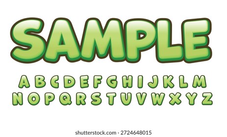 Texteffekt: Lime Green Cartoon