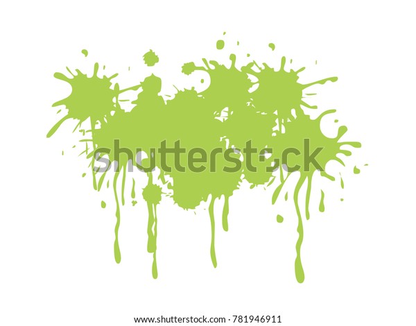 Lime Green Color Paint Splash Vector Stock Vector (Royalty Free ...