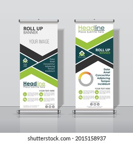 Lime Green, Deep Turquoise, Blak, Triangle Stripe Rolup Business Banner Design Resumen Vector de plantilla vertical, cubierta
Resumen De Banner X Moderno, Banner Folleto Flyer Rectangle Size.