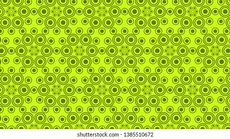 Lime Green Geometric Circle Background Pattern Image