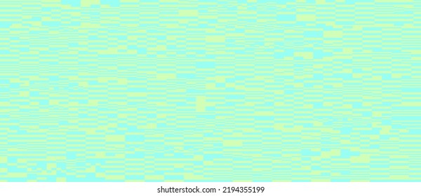 Lime Green Glitch Screen. Vector Seamless Pattern.