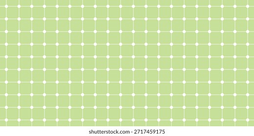 Lime green grid pattern with white dots seamless background texture featuring clean lines and playful geometric balance. Perfect for modern surface design, textiles, fabric prints, wallpapers, packaging, wrapping paper, stationery, digital paper, branding, and creative decorative projects requiring a fresh, vibrant look.