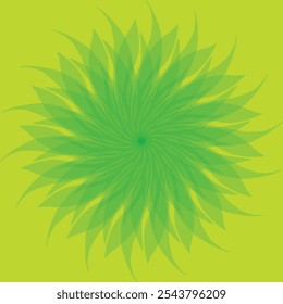 Lime green lemon yellow flower floral kaleidoscope twist twirl oval circle wheel background