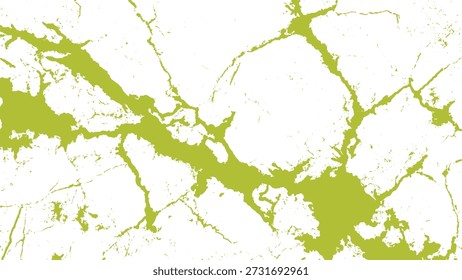 Lime green paint splatter on white surface abstract artistic background