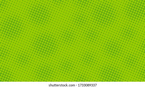 Lime green pop art background in retro comic style with halftone polka dots design, vector illustration eps10