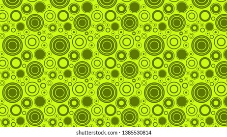 Lime Green Random Circles Background Pattern Vector Image