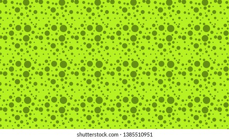 Lime Green Random Circles Dots Background Pattern