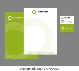 Lime Green Stationery Set with Logo Design