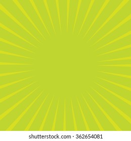 lime green sunburst. vector illustration